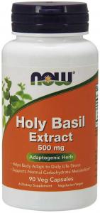 Holy Basil Extract Tulsi Bazylia 90 kapsułek Now Foods