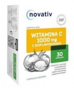 Novativ Witamina C 1000mg z bioflawonoidami, 30 kapsułek