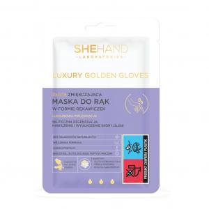 Luxury Golden Gloves złota zmiękczająca maska do rąk w formie rękawiczek 1 para