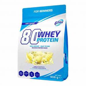 6PAK 80 Whey Protein 908g o smaku waniliowym