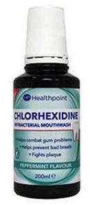 (DE) Healthpoint Chlorhexidine Antibacterial Płyn do płukania jamy ustnej, 200ml (PRODUKT Z NIEMIEC)
