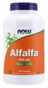 Alfalfa Lucerna Siewna 650 mg 500 tabletek NOW FOODS