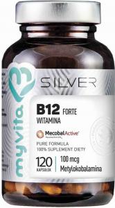 Witamina B12 Forte 100mcg metylokobalamina 120 kapsułek MyVita Silver Pure