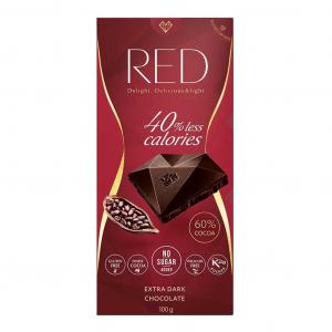 Czekolada RED ciemna bez cukru 60% Cocoa Extra Dark 100 g