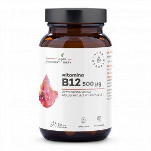 Witamina B12 500 µg metylokobalamina 90 kapsułek Aura Herbals