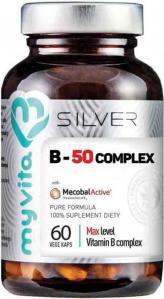 Witaminy z grupy B z metylokobalaminą B-50 Complex MecobalActive 60 kapsułek MyVita Silver Pure