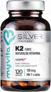 MyVita Silver Naturalna witamina K2 MK-7 Forte 120 kapsułek