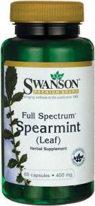 Mięta zielona Full Spectrum Spearmint Leaf 400mg 60 kapsułek SWANSON