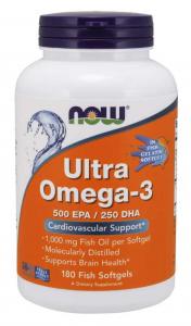 Ultra Omega3 Fish Oil 180 kapsułek NOW FOODS