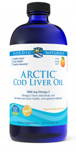 Nordic Naturals Arcitc Cod Liver Oil tran olej z wątroby dorsza arktycznego 1060mg w płynie o smaku pomarańczowym 473ml