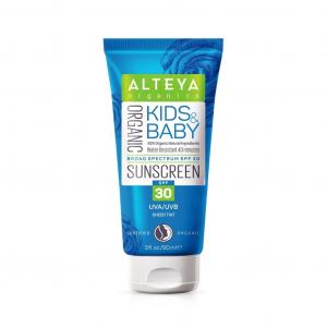 Alteya Organics Kids & Baby Organic Sunscreen SPF30 Naturalny krem do ciała z filtrem dla dzieci i niemowląt, 90ml