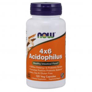 NOW Foods ACIDOPHILUS 4x6 - suplement diety - 120 kapsułek
