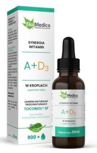 Witaminy A + D3 krople, 30 ml