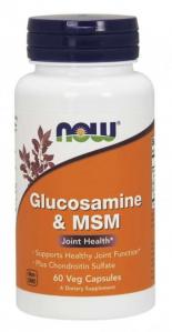 Glukozamina z MSM 60 kapsułek NOW FOODS