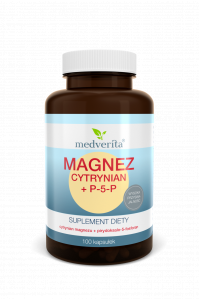 Medverita Magnez cytrynian + P-5-P 100 kapsułek