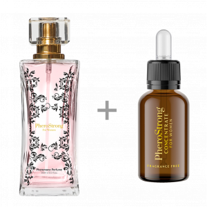 PheroStrong for Women - Perfum 50ml + Concentrate 7,5ml - Perfumy z Feromonami + Bezzapachowy Koncentrat Feromonów