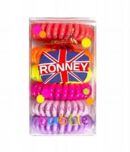 Ronney funny ring bubble profesjonalne gumki do włosów z zawieszką różne kolory 6 sztuk