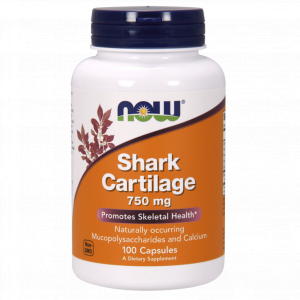 NOW Foods Shark Cartilage 750mg 100kapsułek Chrząstka Rekina - suplement diety