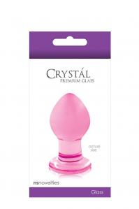 Szklany korek analny Ns Novelties Crystal Plug Small Różowy