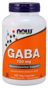 Now Foods GABA 750 mg - 200 kapsułek