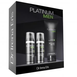 Platinum Men zestaw nawilżający balsam po goleniu 50ml + krem regenerujący 50ml + oczyszczający żel do ciała i włosów 200ml