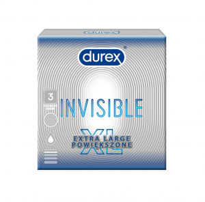 Durex Prezerwatywy Invisible XL - 3 sztuki