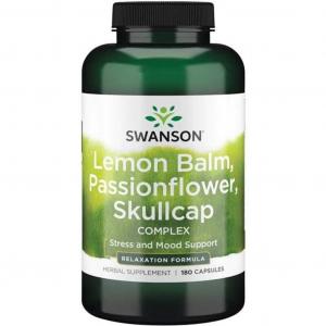 Lemon Balm, Passionflower & Skullcap complex 180 kaps. Swanson