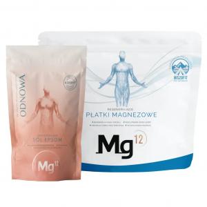 Siarczan magnezu Mg12 (100% kizeryt) 1kg + Chlorek magnezu Mg12 (100% biszofit) 4kg