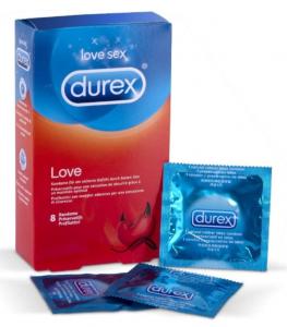 (DE) Durex, Love, Prezerwatywy, 8 sztuk (PRODUKT Z NIEMIEC)