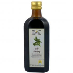 Olvita Olej konopny zimnotłoczony nieoczyszczony - 250 ml