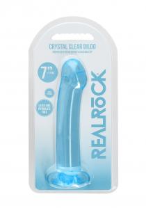 Dildo z Przyssawką Crystal Clear Realrock 17 cm Niebiski