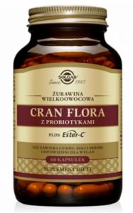 Solgar Żurawina Cran Flora z probiotykami + Ester C 60 kapsułek