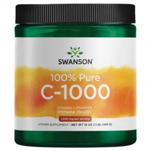SWANSON Witamina C w proszku 100% czystości 454g (kwas l-askorbinowy) - suplement diety