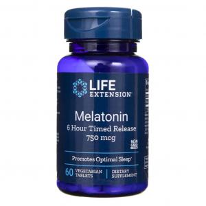 Life Extension Melatonina (Przedłużone uwalnianie) 750 mcg 60 tabletek