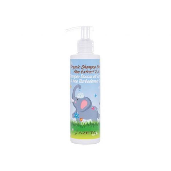 Azeta Bio - Organiczny szampon i płyn do mycia ciała 2w1 dla dzieci z ekstraktem z aloesu - 200 ml