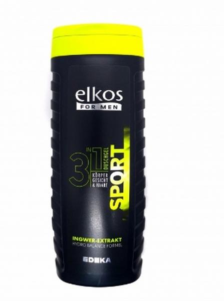 (DE) Elkos, Sport, Żel pod prysznic, 300ml (PRODUKT Z NIEMIEC)