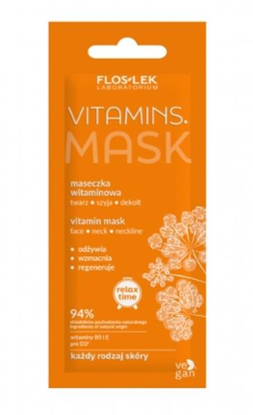 Flos-Lek Vitamins Maseczka witaminowa twarz, szyja dekolt, 6 ml