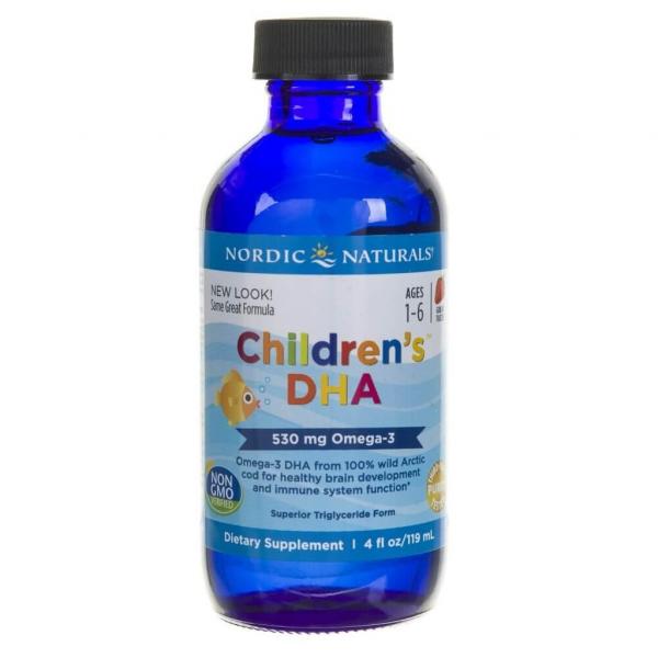 Nordic Naturals Children's DHA Omega 3 dla dzieci w płynie smak truskawkowy 119 ml