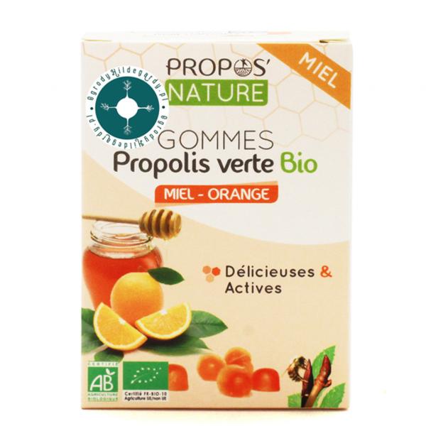 Produkty pszczele - Żelki zielony propolis z miodem i pomarańczą 45g Bio