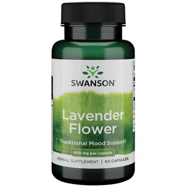 SWANSON Lavender Flower LAWENDA 400mg 60 kapsułek
