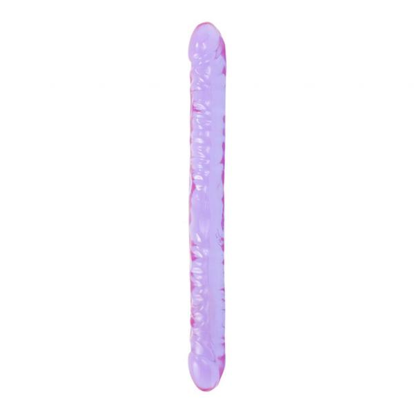 Dildo-DOUBLE DONG 18INCH JELLIES PURPLE