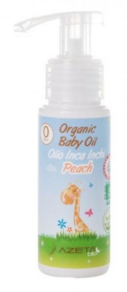 Azeta Bio - Organiczna oliwka brzoskwiniowa z inca inchi do pielęgnacji i masażu dla dzieci i niemowląt - 50 ml