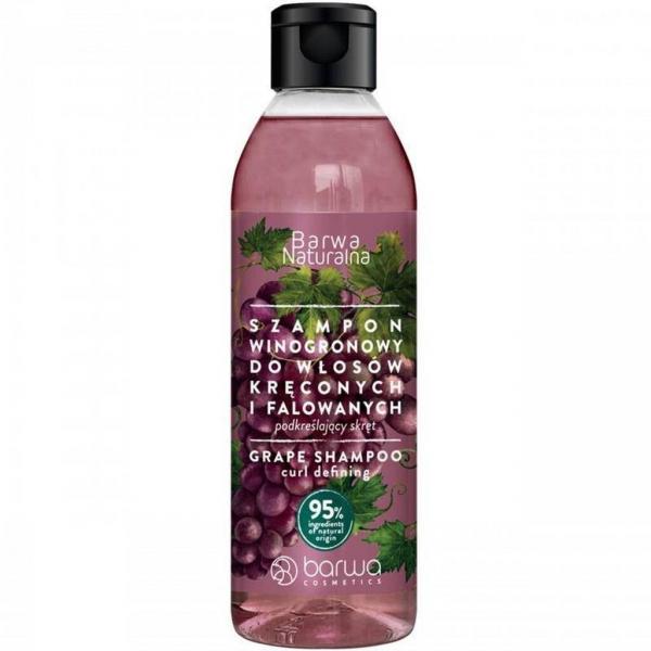 Barwa Naturalna szampon winogronowy do włosów kręconych i falowanych 200ml