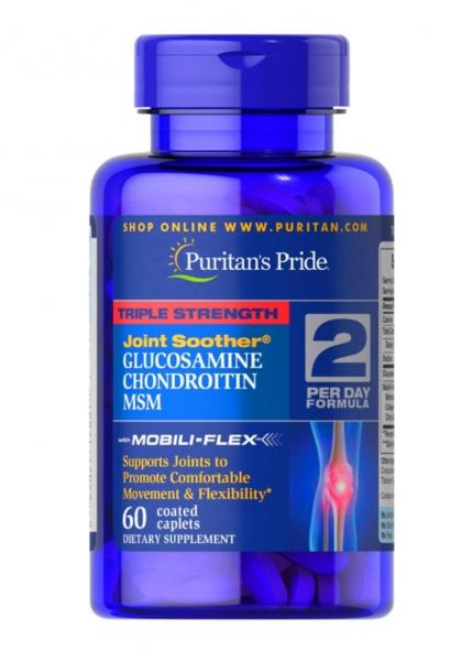 Puritan's Pride,Glukozamina, Chondroityna, MSM, 60 tabletek
