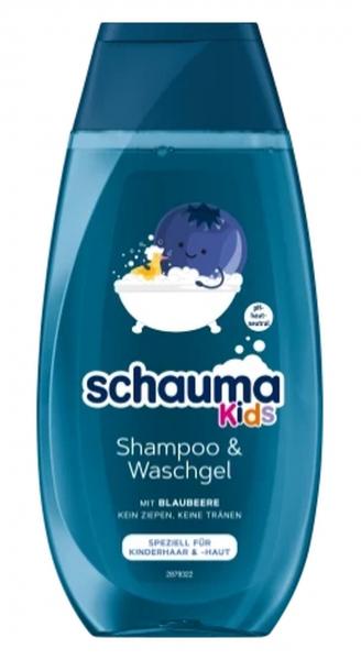 (DE) Schauma Kids, Szampon i żel pod prysznic 2 w 1, borówka, 250 ml (PRODUKT Z NIEMIEC)
