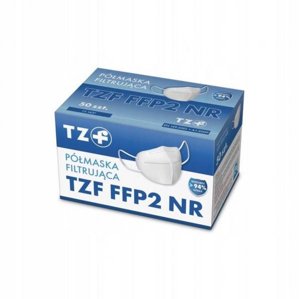 Maseczki FFP2 TZF Certyfikowana Kartonik 50 szt