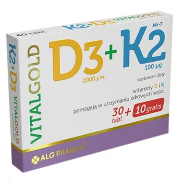 Alg Pharma D3+K2 VitalGold 40 tabletek