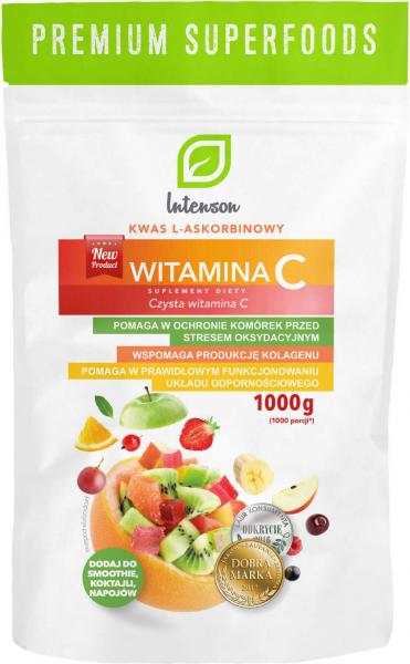 Kwas L-askorbinowy Witamina C 1000mg 1000g Intenson