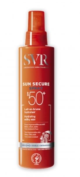 SVR, Sun Secure, Biodegradowalne ochronne mleczko w mgiełce, SPF 50+, 200 ml