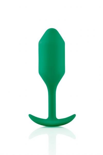 Korek analny z ciężarkami b-Vibe Snug Plug 2 Zielony